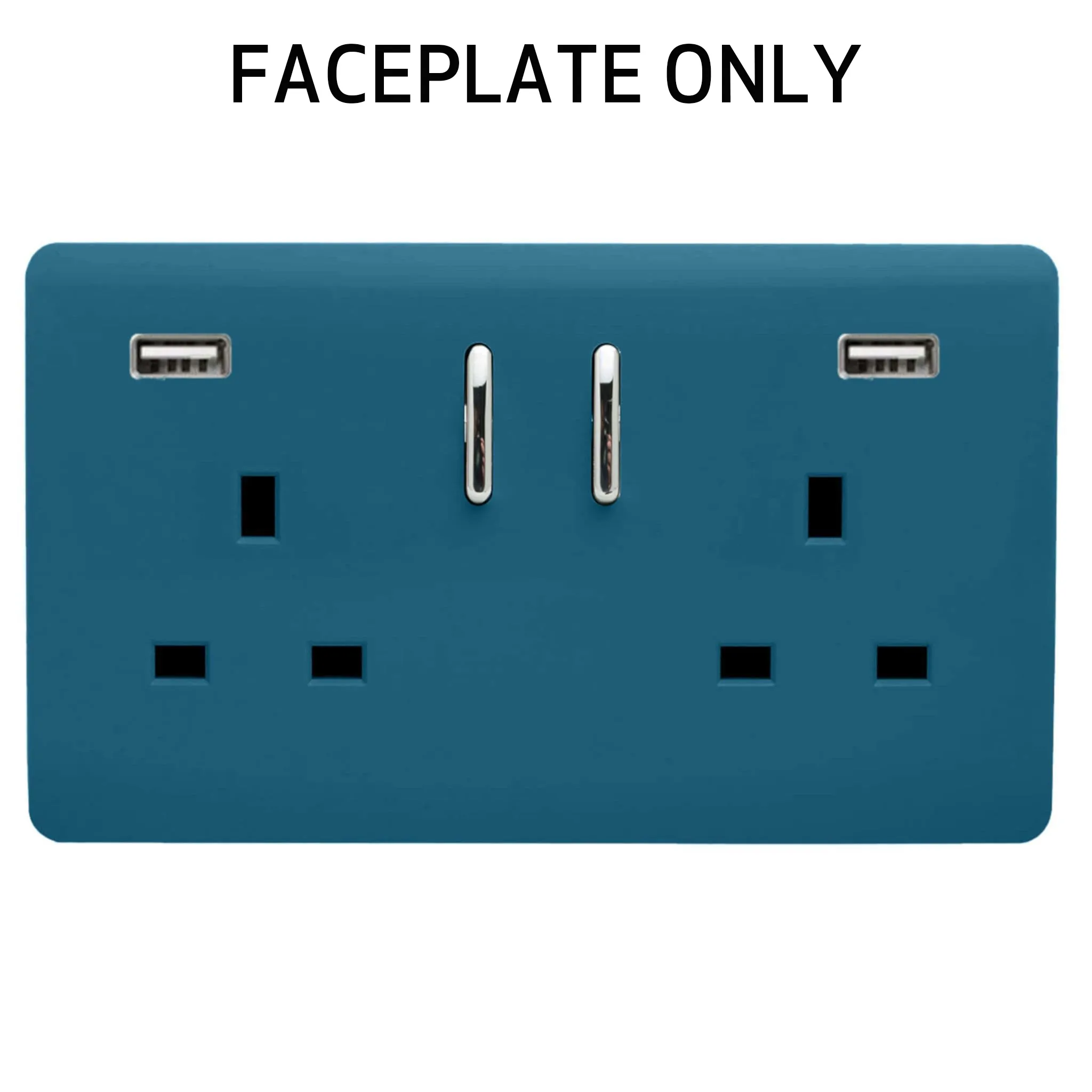 Ocean Blue Spare Plate Wiring Accessories Trendi Decorative Screwless